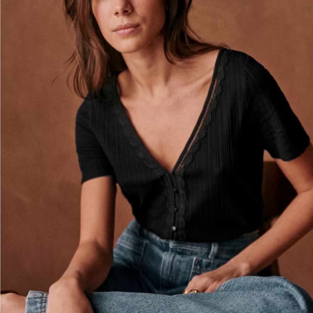 Sézane Maddie T-Shirt In Black